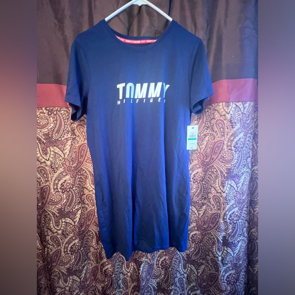 Cotton Navy blue Tommy Hilfiger dress - Picture 1 of 2